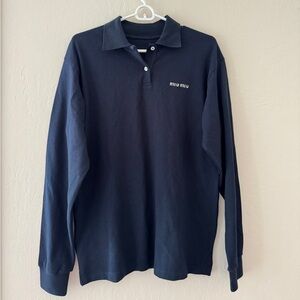 Miu Miu Dark Blue Polo Shirt